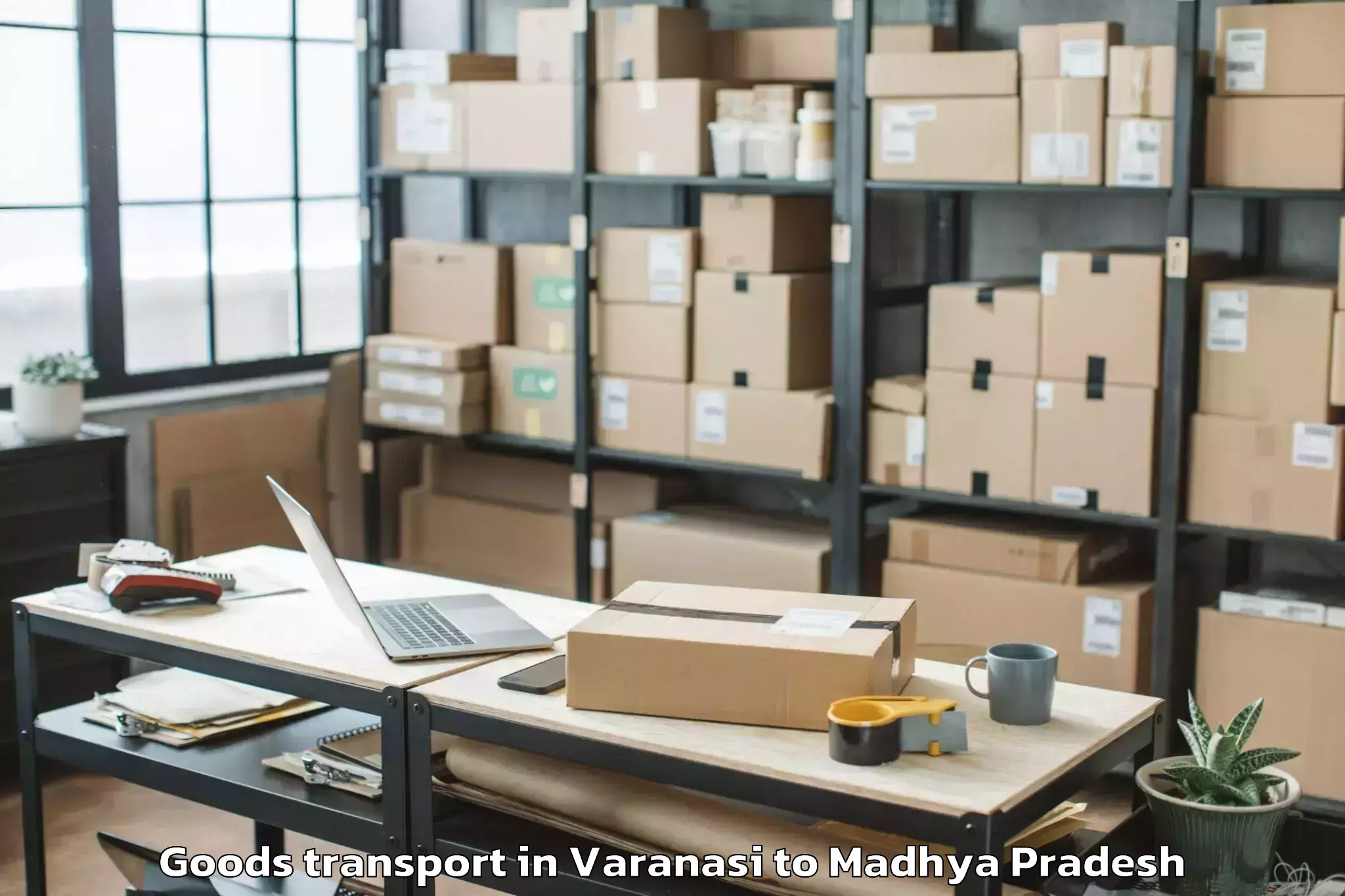 Easy Varanasi to Sanawad Goods Transport Booking